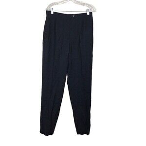 Jones New York Essentials Womens 14 Dress Pants Black Trousers Slit Pockets Wool